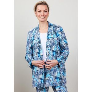 DIDI Dames Travel blazer Mida in offwhite with blue azur Fusion print maat 40