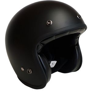 Bores Gensler Classic Jethelm matt Black (Bei Veränderung des Auslieferungszustandes erlischt die ECE 22.05 Prüfung)-XS