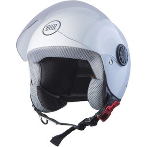 Demi-Jet Motorhelm voor Kinderen - Scooterhelm ECE-gecertificeerd met Afneembare Binnenvoering en Micrometrische Sluiting - Veilig en Comfortabel in Wit