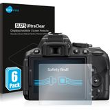 Savvies Screenprotector voor Nikon D5300 - 6 Stuks - Transparant