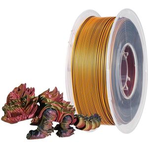 Driekleurige zijde PLA filament zwart - rood - goud 1,75 mm 1 kg - 3D-printer PLA-filament glanzend metallic zijde zwart rood goud 3-in-1 filament