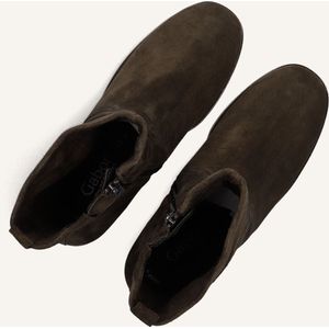 Gabor - Enkellaarsjes - Bruin - Suède - Blokhak 7 cm