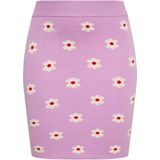 MYMO - Kokerrok - Beige - Bloemenprint - Slanke Pasvorm - Kort/Mini