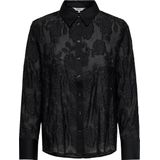 Only - Onlava Ls Shirt Wvn - Blouse - Zwart