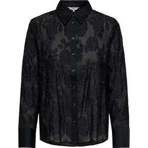 Only - Onlava Ls Shirt Wvn - Blouse - Zwart