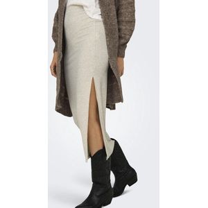 Only Onlnella Long Side Slit Skirt Pumice Stone BEIGE XS