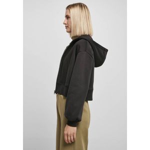 Urban Classics - Short Oversized Zip Jacket - XS - Zwart
