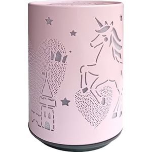 Absolu Chic - Projector Nachtlampje voor Kinderen met Unicorn / Harten thema - Roze - kinderkamer - nachtlamp