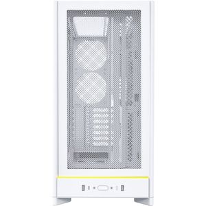 MONTECH HS01 - ATX Mid-Tower PC-hoes - Wit - Hoge Luchtstroom - Omkeerbaar Ontwerp