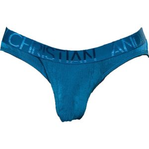 Andrew Christian Sensual Rib Brief w/ ALMOST NAKED® Teal - MAAT S - Heren Ondergoed - Slip voor Man - Mannen Brief
