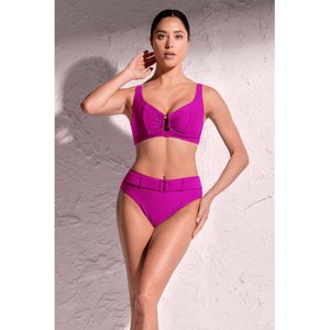 David Solid Jacquard Clio Bralette Bikini Fuchsia Roze 38
