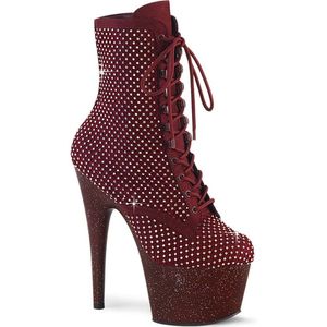Pleaser - ADORE-1020RM Plateau Laarzen, Paaldans schoenen - US 6 - 36 Shoes - Bordeaux rood