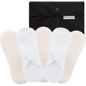 Bamboolik - Inlegkruisjes - Zwart of Naturel Wit - Biologisch Katoen - Set van 3 Stuks