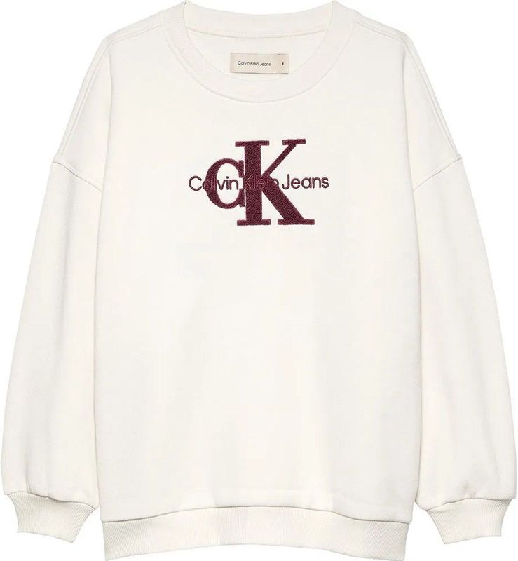 Calvin Klein Jeans Teddy Monologo Cn Sweatshirt Beige 8 Years Meisjes
