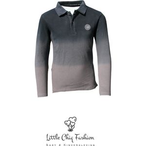 LewyLou NO4 Polo zwart met taupe