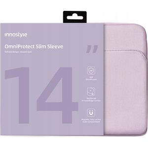Innostyle® Omniprotect Slim Laptoptas Dames - Laptophoes 14 inch - Waterdicht - Paars
