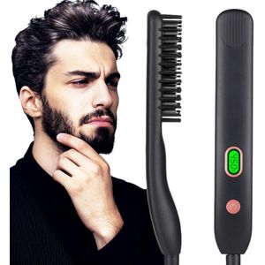 SefSay Baard Stijltang - 3 Warmtestanden - Ergonomische 360° Snoer - Baardborstel