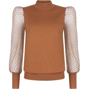 Ydence Knitted Top Kyla Truien & vesten Dames - Sweater - Hoodie - Vest- Bordeaux - Maat XL