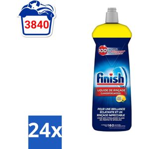 Finish - Glansspoelmiddel - Citroen - Stralende glans - Tot 160 Afwasbeurten - 800 ml - Voordeelverpakking - 24 stuks