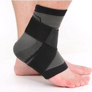 Enkelbrace met Klittenband - Zwart maat M - Sport Loop Compressieband
