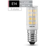 Asalite - LED Lamp Staaf - E14 Fitting - Warm Wit Licht - 3W = 30W - 360 Lumen - Niet Dimbaar - 3 Stuks