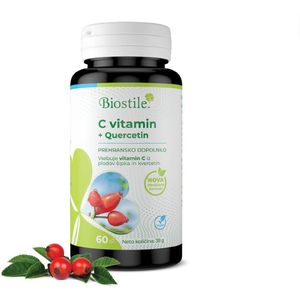 Biostile – Natuurlijk Vitamine C - Rozenbottels – Ondersteunt Immuunsysteem – 30 Capsules