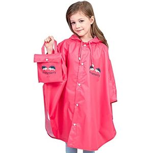 Kinderen Regenponcho met Kap - Waterdichte en Opvouwbare Regenjas voor Jongens en Meisjes