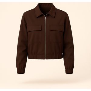 Ann Gissy Stretch Jasje – Chocoladebruin – Comfort Fit – Maten S t/m XXL