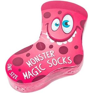 magische sokken Monster roze kindersokken