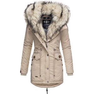 Warm & Elegant Navahoo SWEETY PRINCESS - Winterjas Dames - Volwassen - Dubble kap - Taupe - M