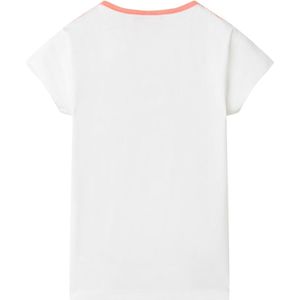 Kindershirt Ecru - Boom met Bloemen - Maat 140