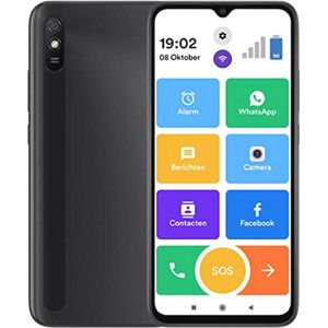 Smartphone voor Senioren - Eenvoudig in Gebruik - 32GB - WhatsApp en SOS Functie