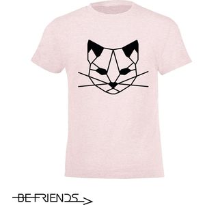 Be Friends T-Shirt - Kat - Kinderen - Roos - Maat 2 jaar
