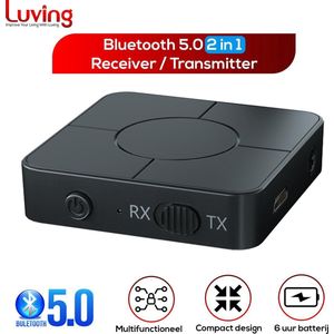 Luving - KN326 - Bluetooth Ontvanger - Bluetooth Zender - 3.5MM AUX / RCA