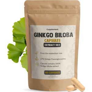 Cupplement - Ginkgo Biloba Capsules - 60 Stuks - 120 MG per Capsule - Vegan - Supplement