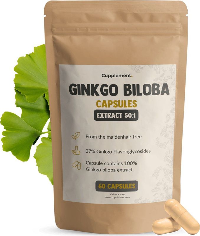 Cupplement - Ginkgo Biloba Capsules - 60 Stuks - 120 MG per Capsule - Vegan - Supplement