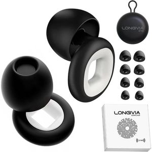 Zachte silicone slaap oordopjes - Geluidsreductie tot 27 dB, 8 reserve-oordopjes in XS/S/M/L