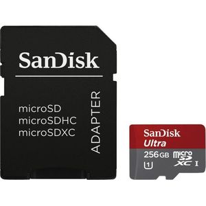 SanDisk Ultra MicroSD 256GB - Met Adapter