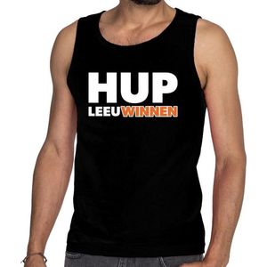 Nederland supporter tanktop / mouwloos shirt Hup LeeuWinnen zwart heren - landen kleding XXL