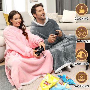 Luxe knuffeltrui hoodiedeken