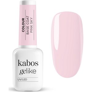 Kabos Kleurrijke hybride basis Gelike Colour Base Coat 2in1 Pink Sky / Roze lucht 10ml