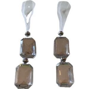 Diamant hangers - Rechthoek - Zilver - Kunststof - h 20 cm
