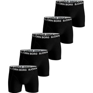 Björn Borg jongens premium cotton stretch 5P boxers zwart - 110/116