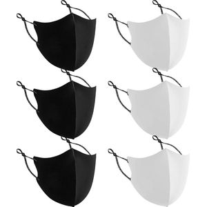 Herbruikbare maskers verstelbaar 6 stuks modieuze ademende gezichtsmaskers outdoor-stofhoezen - mannen en vrouwen .