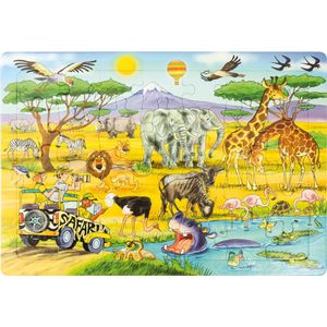 Puzzel Safari dieren 35 stukjes