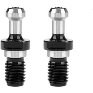 2pcs 45 Degrés Clé Tirer Goujons Filetage Mâle Rétention Boutons avec Trou Central pour CNC Porte-outil de Fraisage