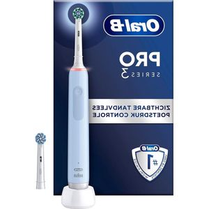 Blauwe Elektrische Tandenborstel - Pro 3 3000 - 2 Opzetborstels