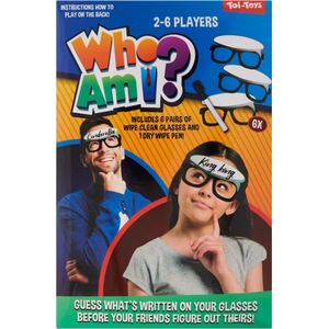 Wie Ben Ik – Who Am I – Spel – Gezelligheidsspel – Spel voor Kinderen en Volwassenen – Met Herbruikbare Brillen - Wie is het - Wat ben ik -