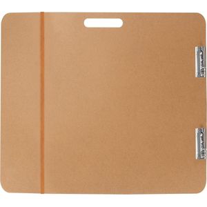 JGS ® Extra Groot Houten Kunstschildersbord met Handvat en Dubbele Klem voor Schilderen en Tekenen
