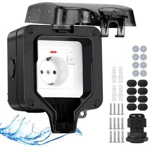 Waterdicht Buitenstopcontact met Schakelaar IP66 - Tuinstopcontact voor Buiten Gebruik